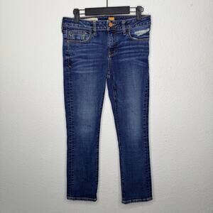 Pilcro and The Letterpress Womens Jeans Size 28 Denim Blue Dark Wash Skinny Leg